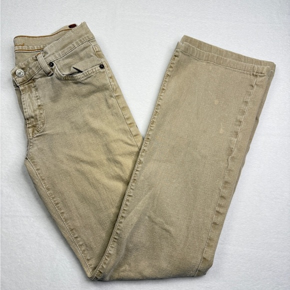 7 For All Mankind Size 28 Women's Beige Straight Leg Jeans - Picture 1 of 4